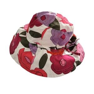 Baby Gap Floral Bucket‎ Hat Girls 6 9 12 Months Beach Summer Sun Shade